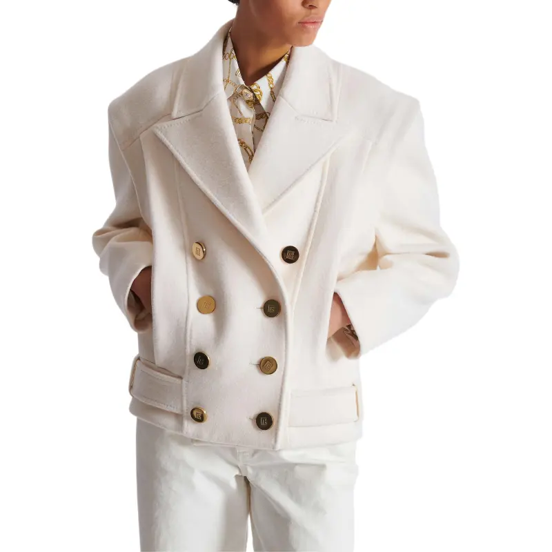 BALMAIN Cropped Cashmere Reefer Jacket-2