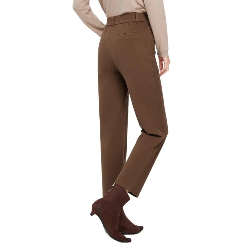 E.BECKY Casual Pants Women's Coffee-5