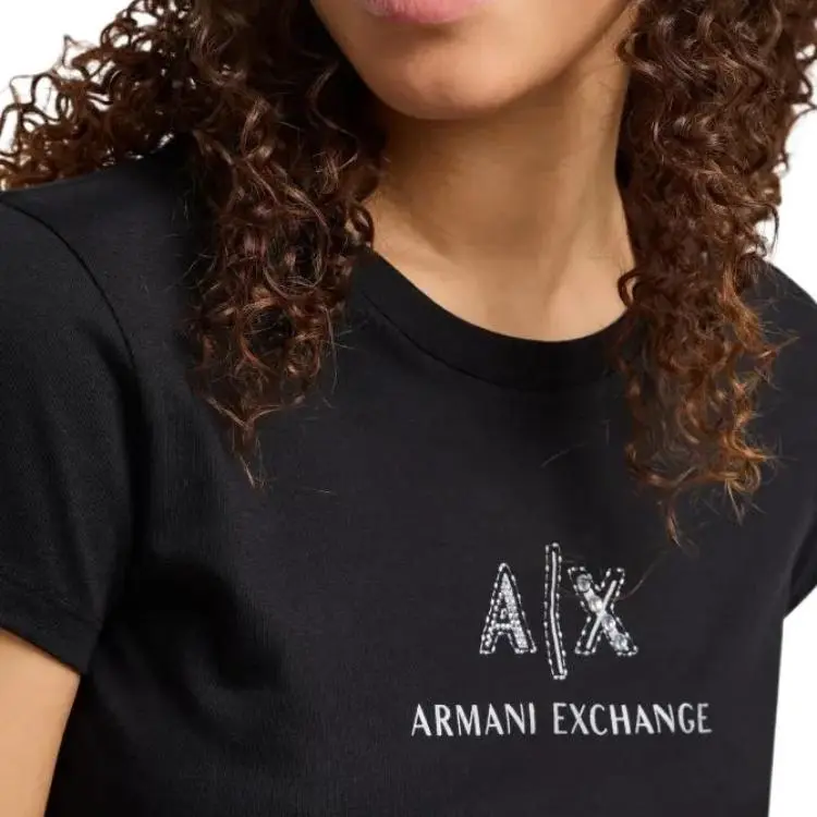 ARMANI EXCHANGEAE Regular T Shirt Women's Black-4