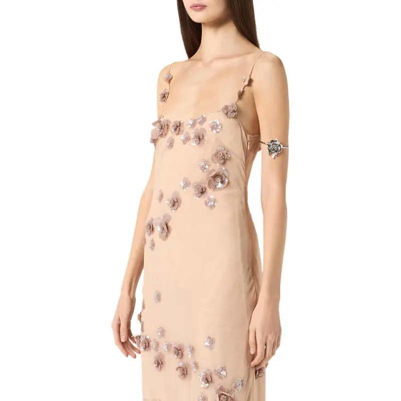 Blumarine Sequin embellished Tulle Maxi Dress-4