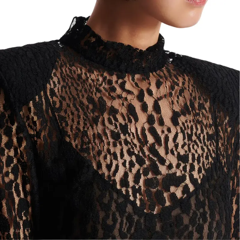BALMAIN Long Sleeved Dress Women's Black-6