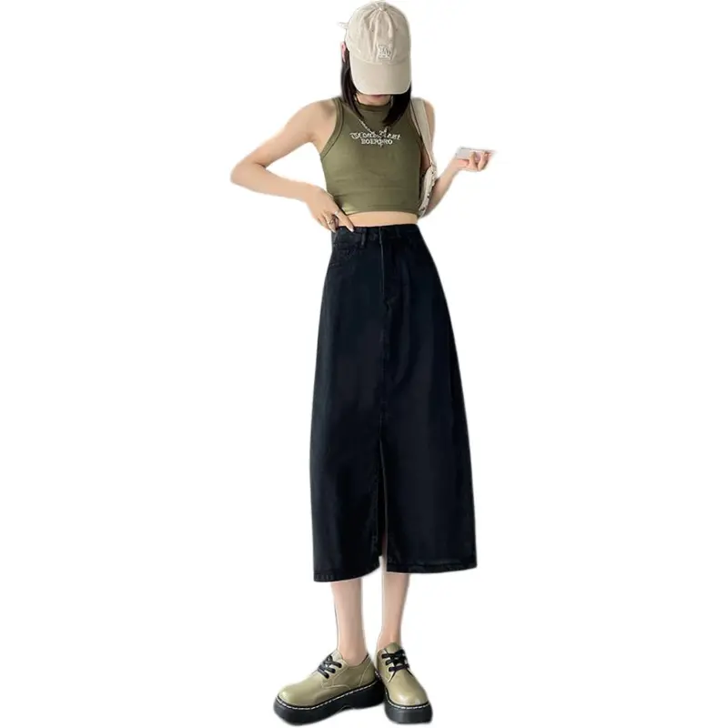 GOSO Denim Long Skirts Women's-2