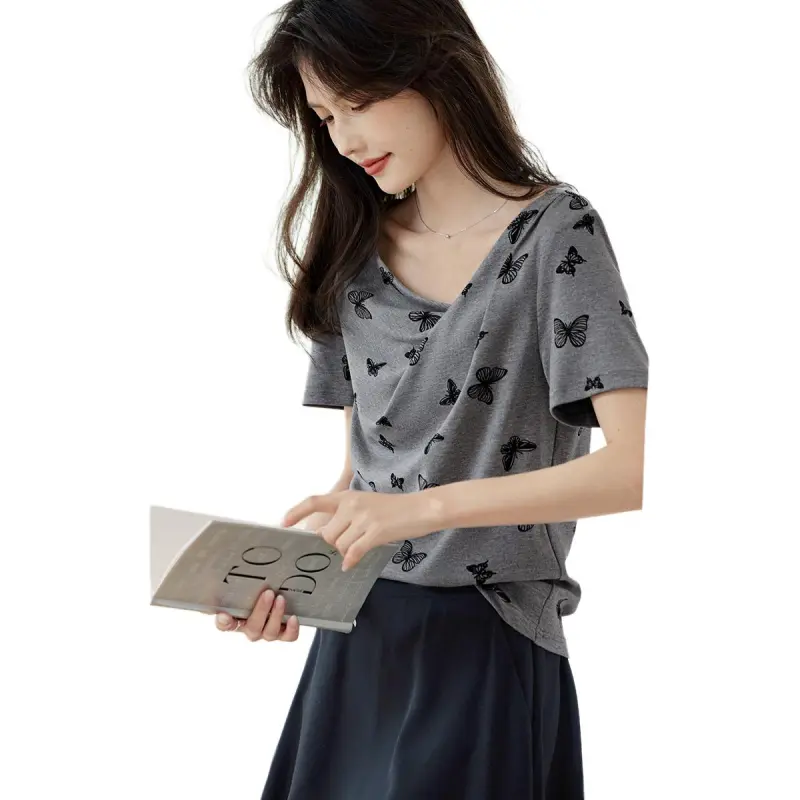 XWI T Shirts Women's Gray-2