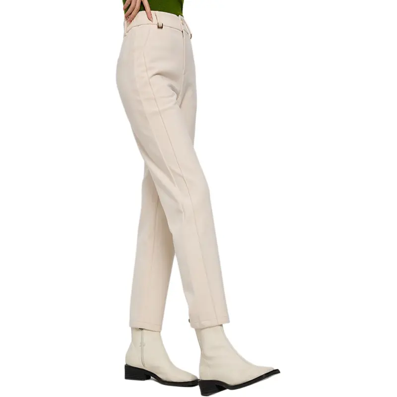 E.BECKY Casual Pants Women's Beige-4