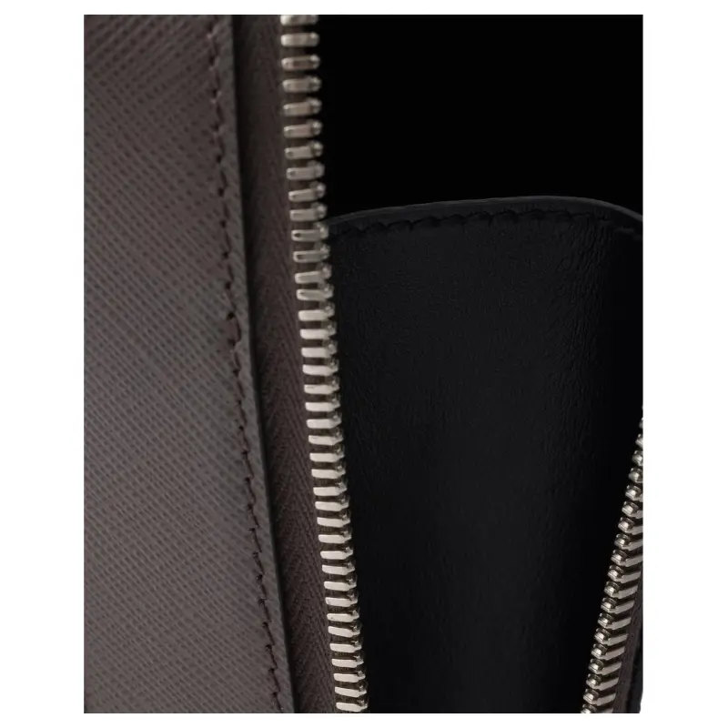 PRADA Saffiano Cow Leather Sling Bag Men's Gray-4