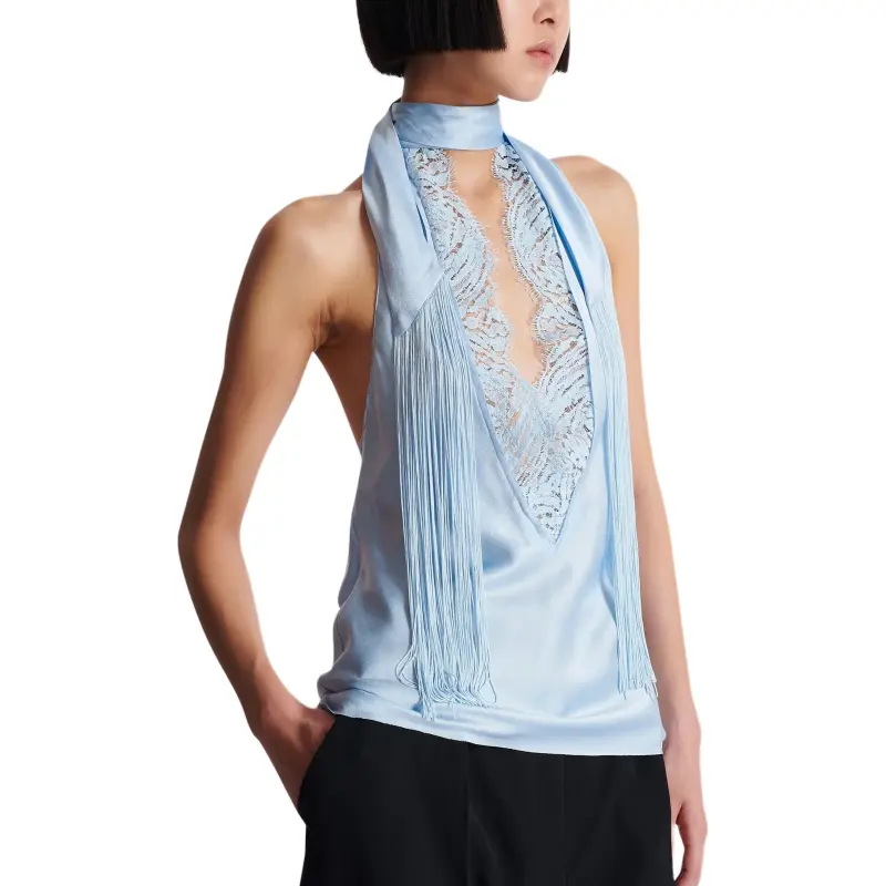 BALMAIN SS25 Camisole Women's Blue-5