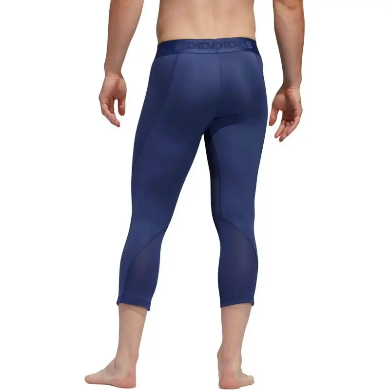 Adidas Alphaskin Sport 3/4 Printed Tights Sports Shorts Men's Blue-3