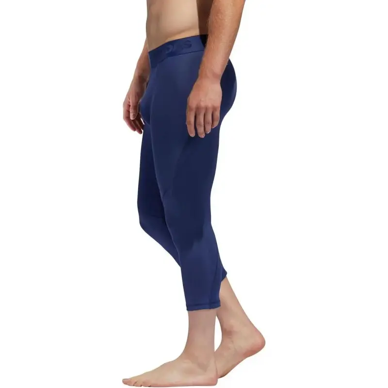 Adidas Alphaskin Sport 3/4 Printed Tights Sports Shorts Men's Blue-4