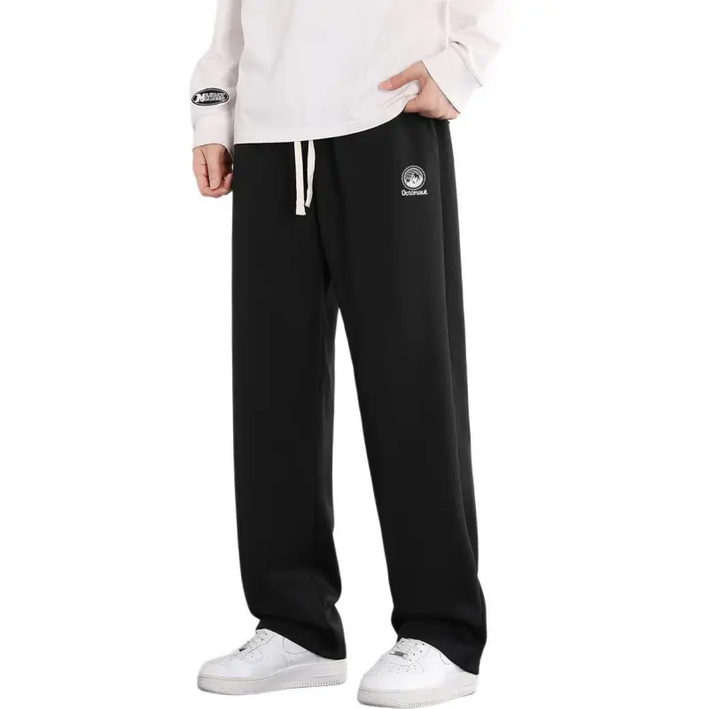 Small Columns Under The Sea Casual Pants Unisex Gray-1