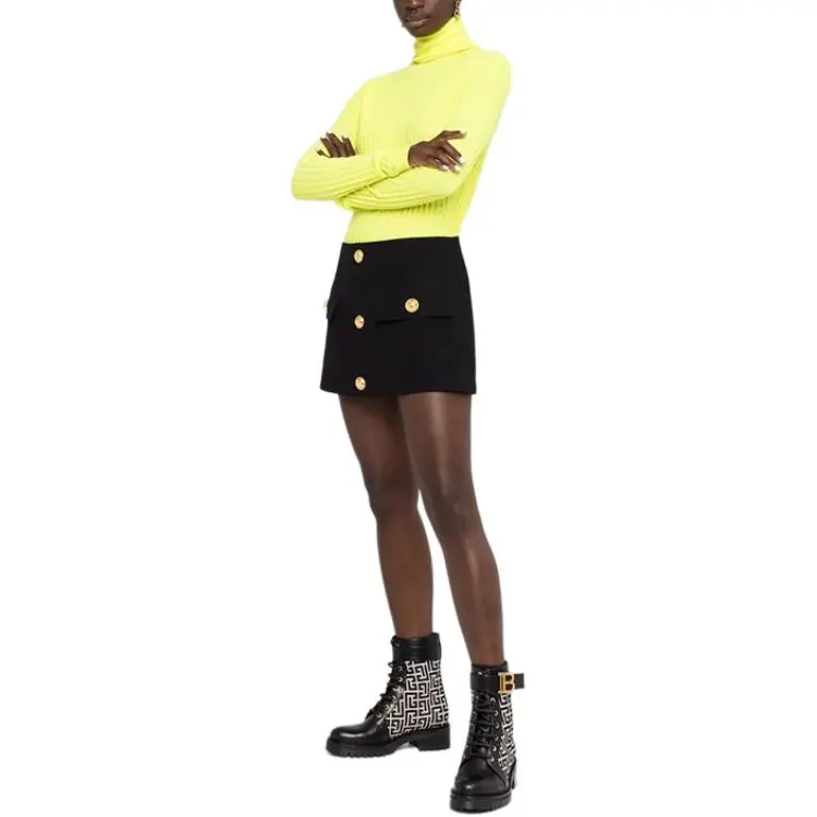 BALMAIN Casual Short Skirts Women's Black-3