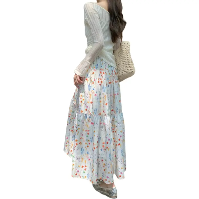 Mu Xiao Xin Casual Long Skirt Women's Multicolor-3