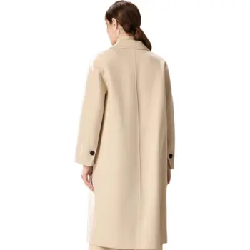 FENHONGMALI Coats Women's Beige