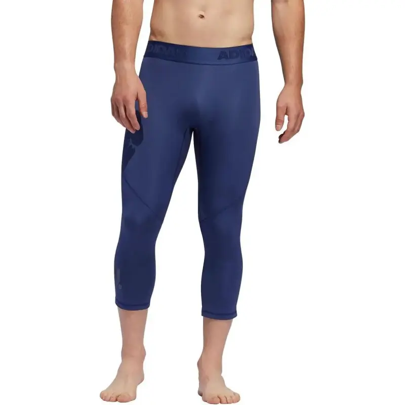 Adidas Alphaskin Sport 3/4 Printed Tights Sports Shorts Men's Blue-2