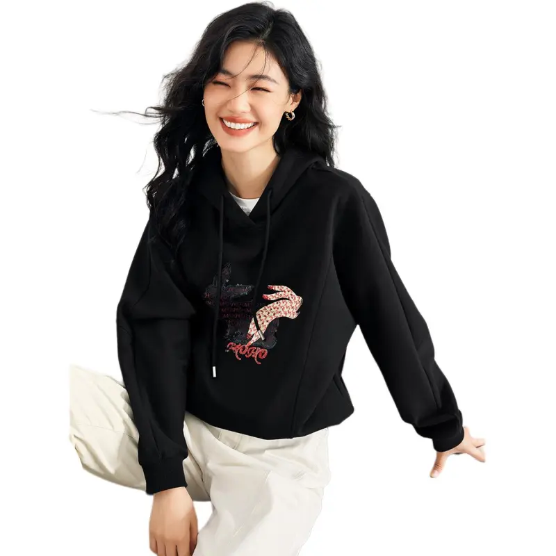 Mo Han Yi Mei Sweatshirt Women's Black-3