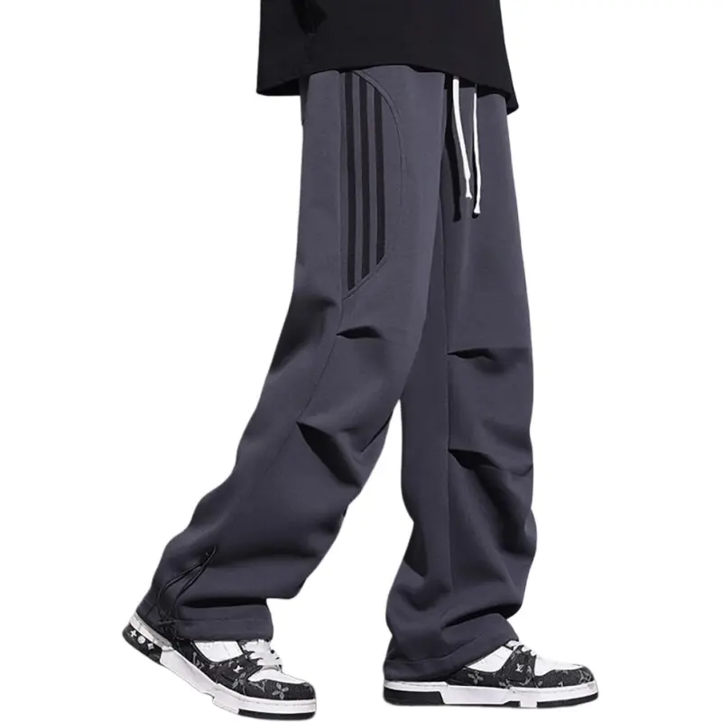 FOMOCE Casual Pants Unisex Light Gray-5