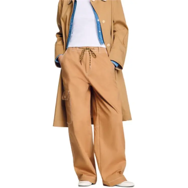 Sandro Cotton Cargo Trousers-3