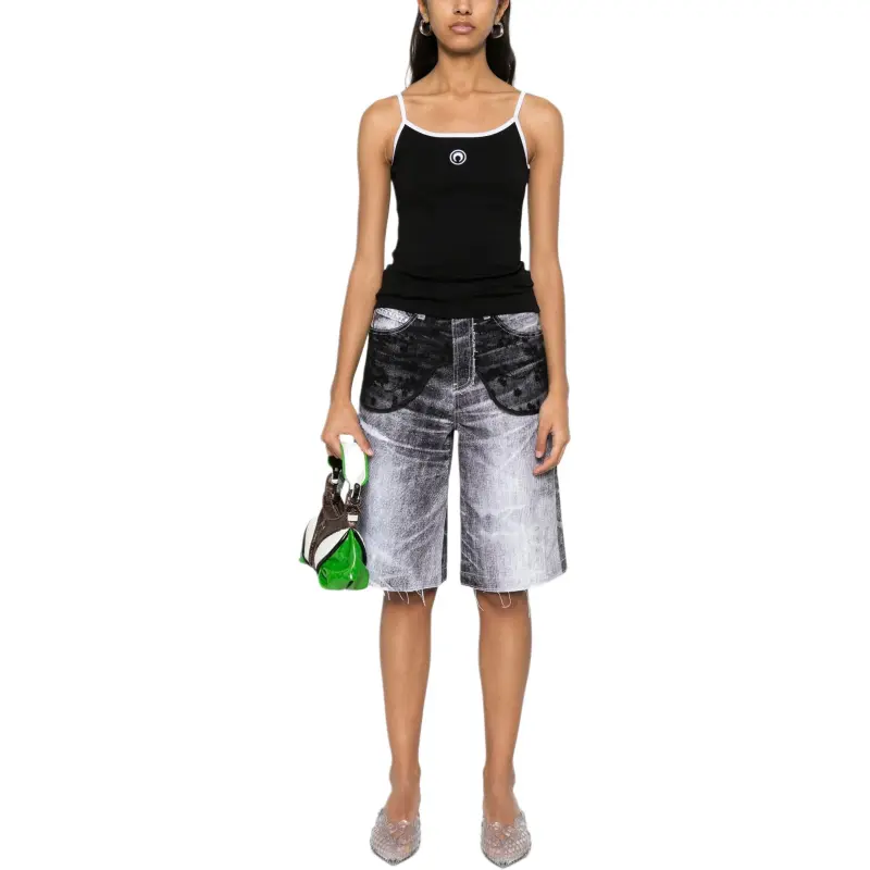 Marine Serre Moon Logo Ribbed Tank Top-1