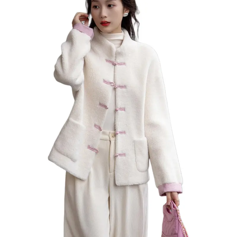 【dme】 Velvet feel Coat Women's Beige-4