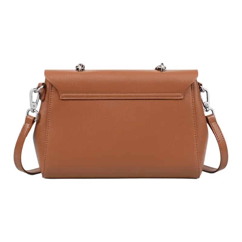 MILLIE'S Synthetic Leather Shoulder Bag, Crossbody Bag Regular Women's Gold Brown-2