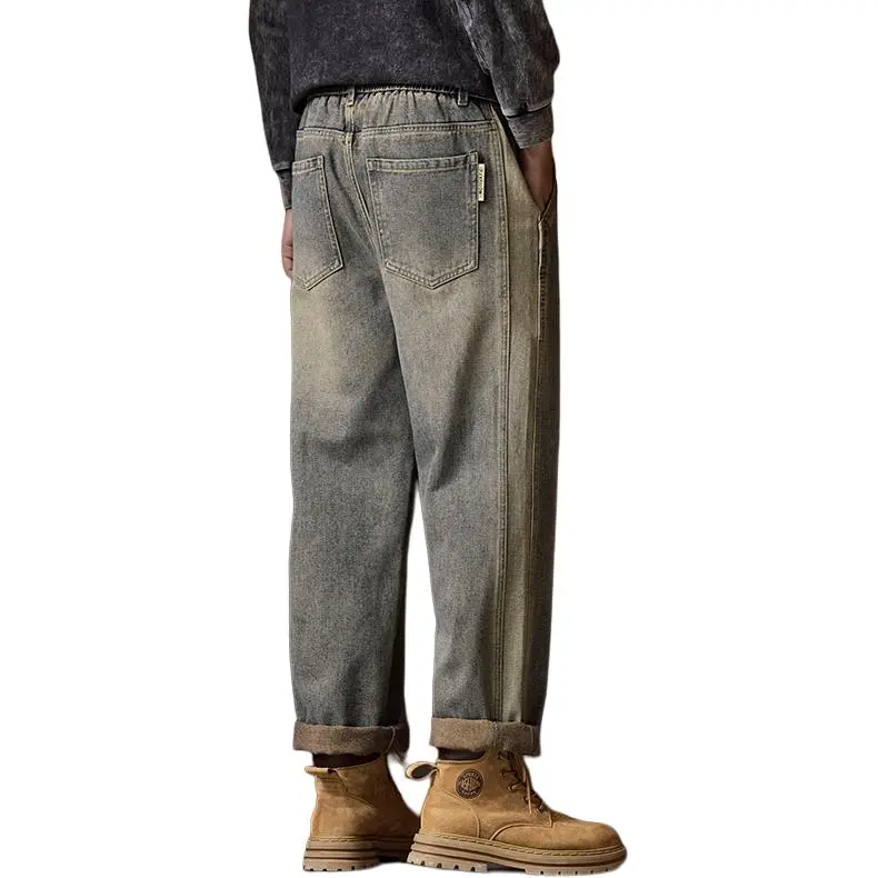 DABAISHA Jeans Men's Mud Gray Vintage-1
