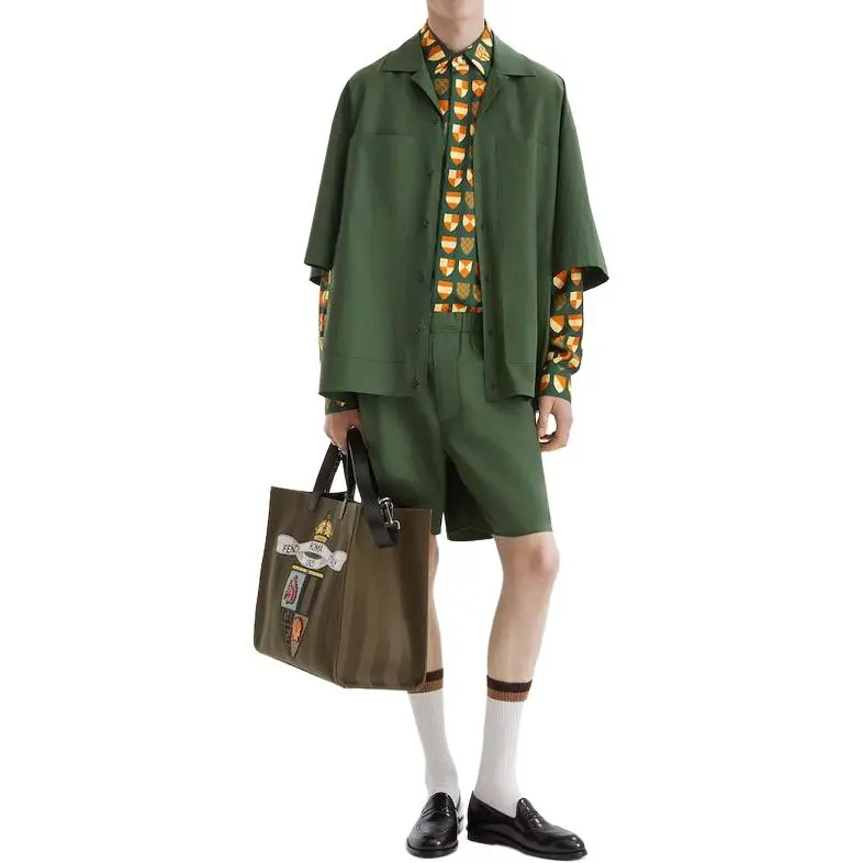 FENDI Ff Araldic print Shirt-2
