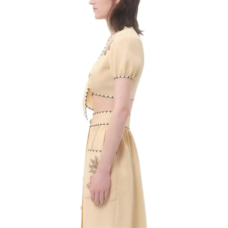 Valentino SS25 Crop Top Women's Yellow-4
