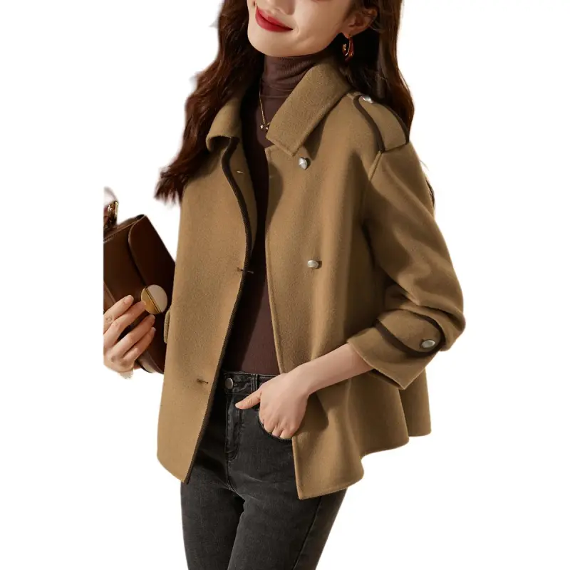 Mo Han Yi Mei Coats Women's Camel-5