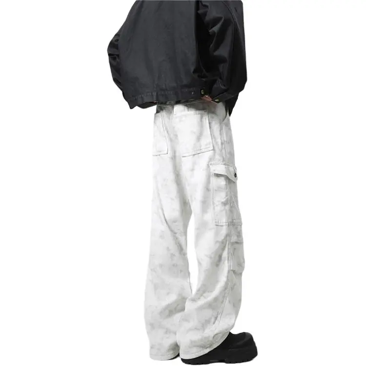 QOTRIOCK Casual Pants Men's Dusty White-1