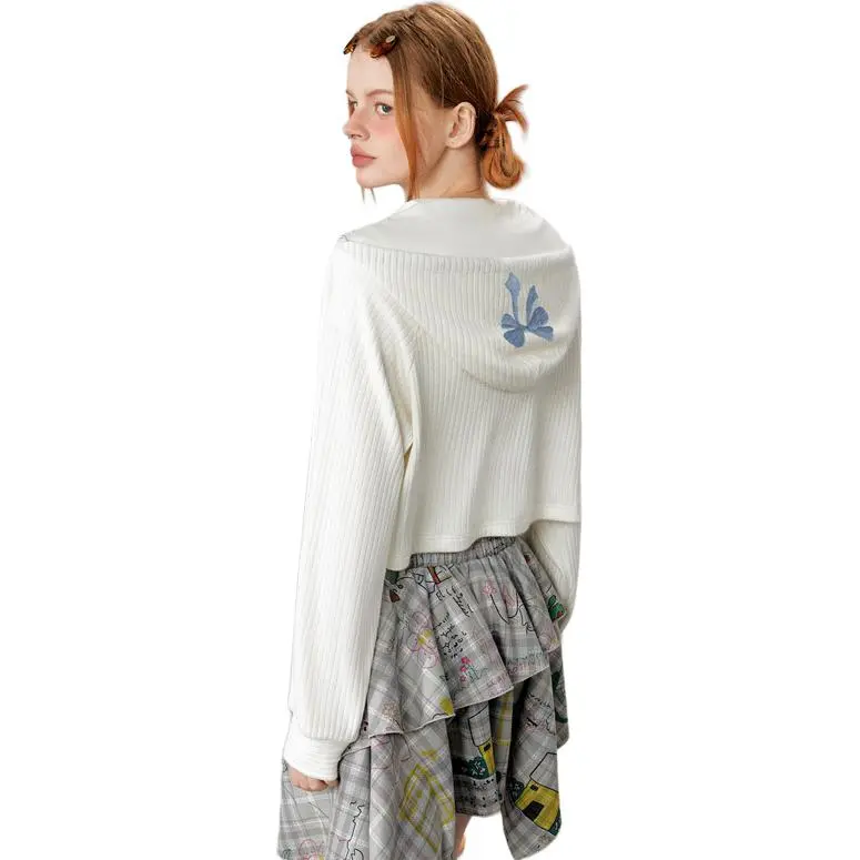 UNIFREE Cropped Sweatshirt Coat Women's-5