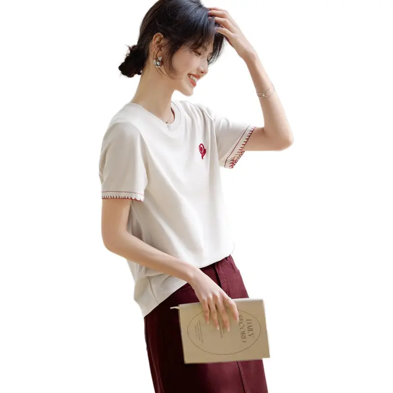 XWI T Shirt Women's Apricot Clash Red-3
