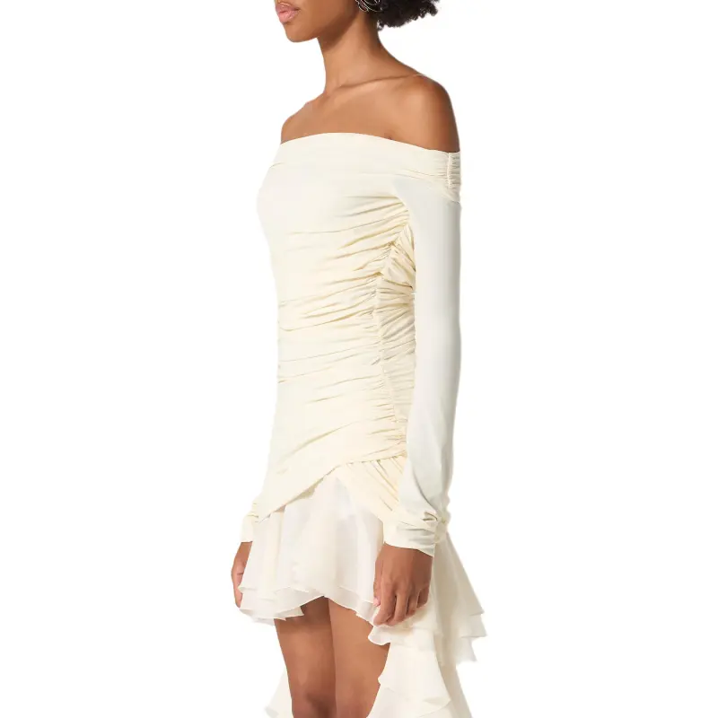 Blumarine Long Sleeved Dress Women's White-4