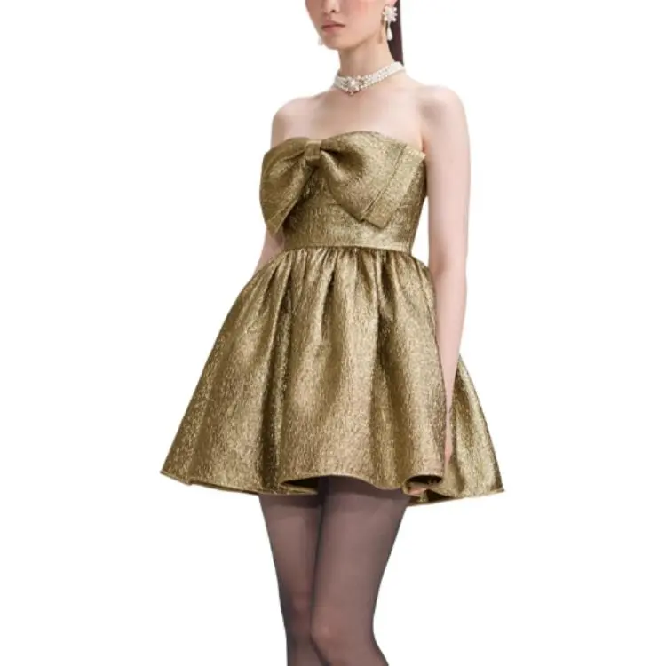 Self-portrait Metallic Midi Dress-3