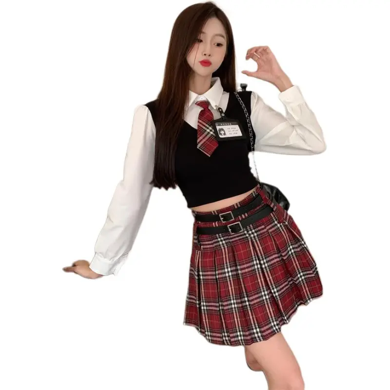 Mu Xiao Xin Two Piece Skirt Sets Women's-1