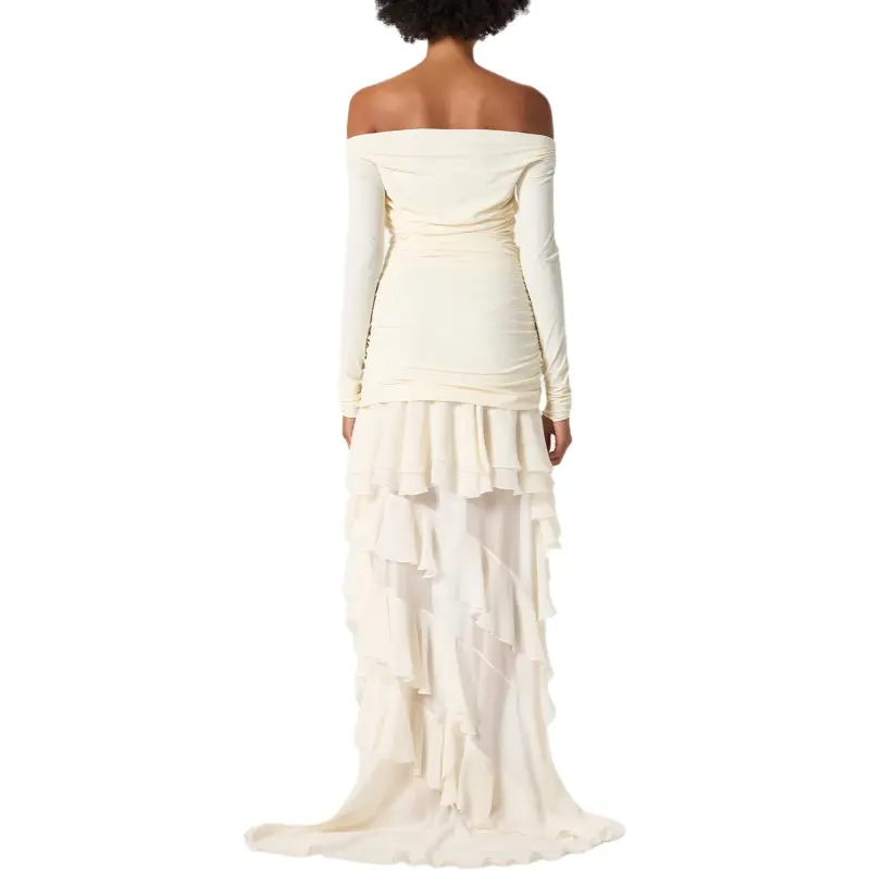 Blumarine Long Sleeved Dress Women's White-3