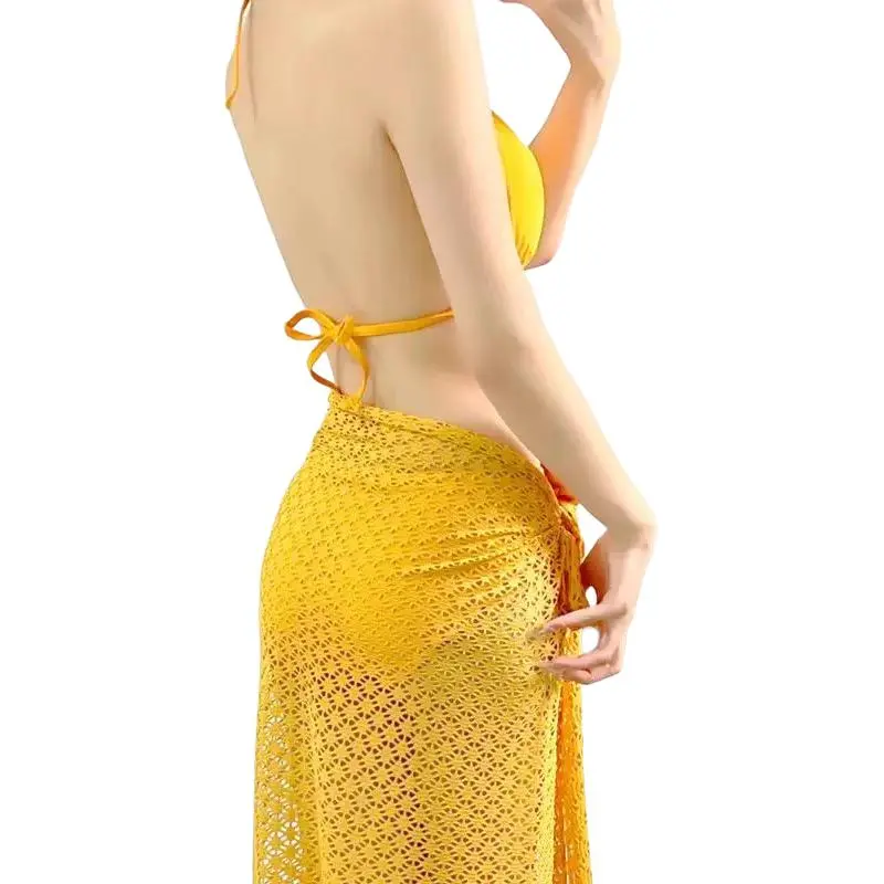 Dippanis Swimsuit Sets Women's Yellow Shopping Bag-1