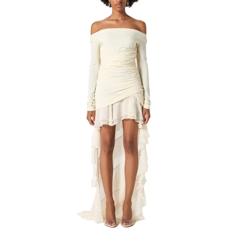 Blumarine Long Sleeved Dress Women's White-2