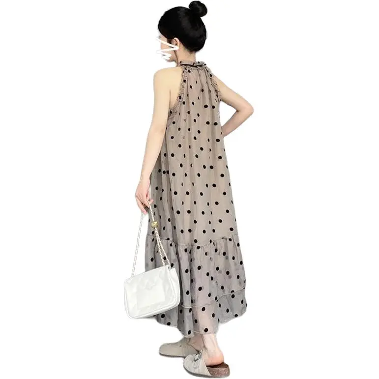 Flowers In Water Sleeveless Dress Women's Image Color-2