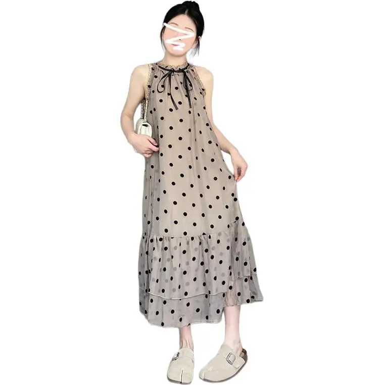 Flowers In Water Sleeveless Dress Women's Image Color-1