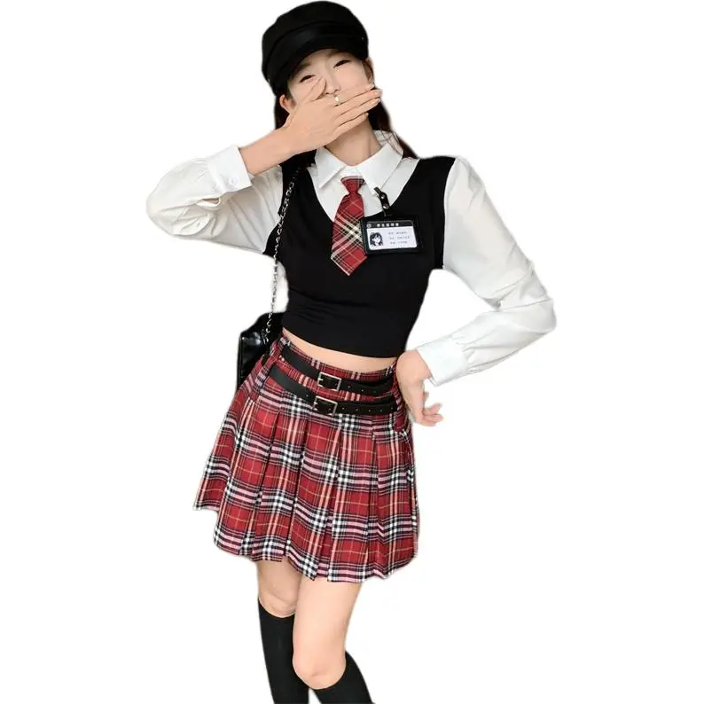 Mu Xiao Xin Two Piece Skirt Sets Women's-2