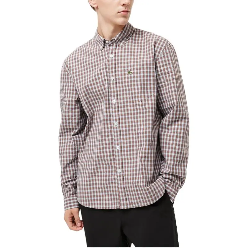 LACOSTE Checked Poplin Shirt-2