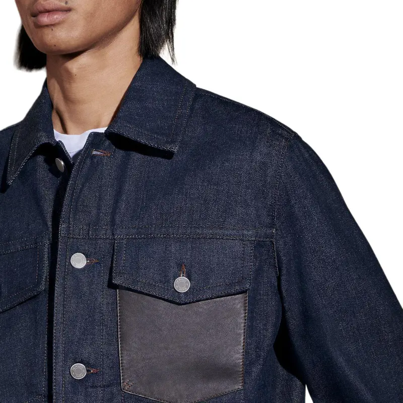 HERMES Denim Jacket Men's Indigo-3