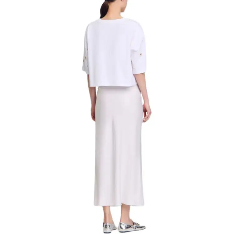 Sandro Pearl detail T shirt-2