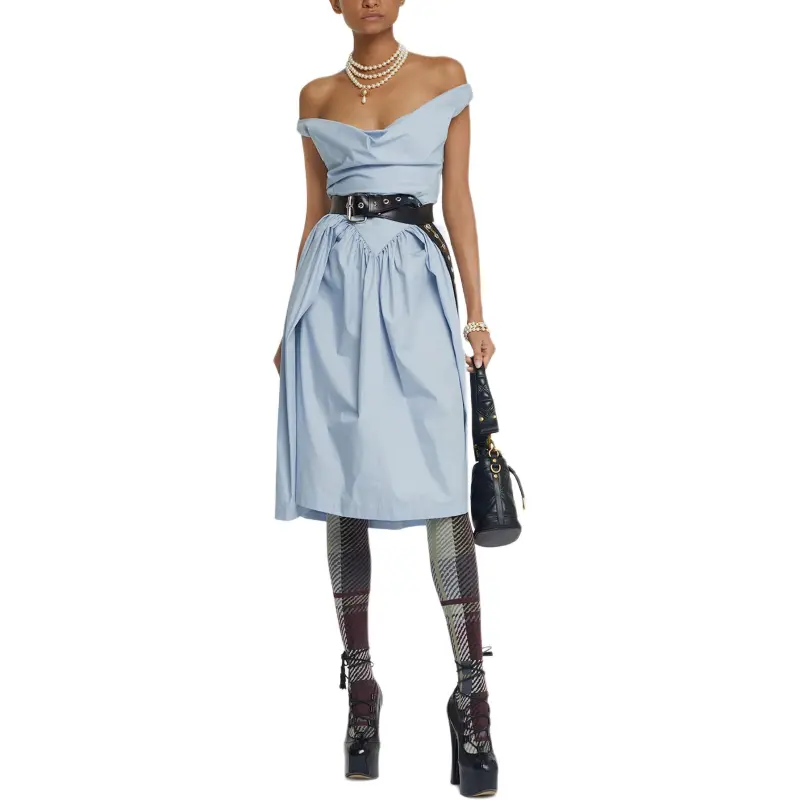 Vivienne Westwood SS25 Sleeveless Dress Women's Blue-2