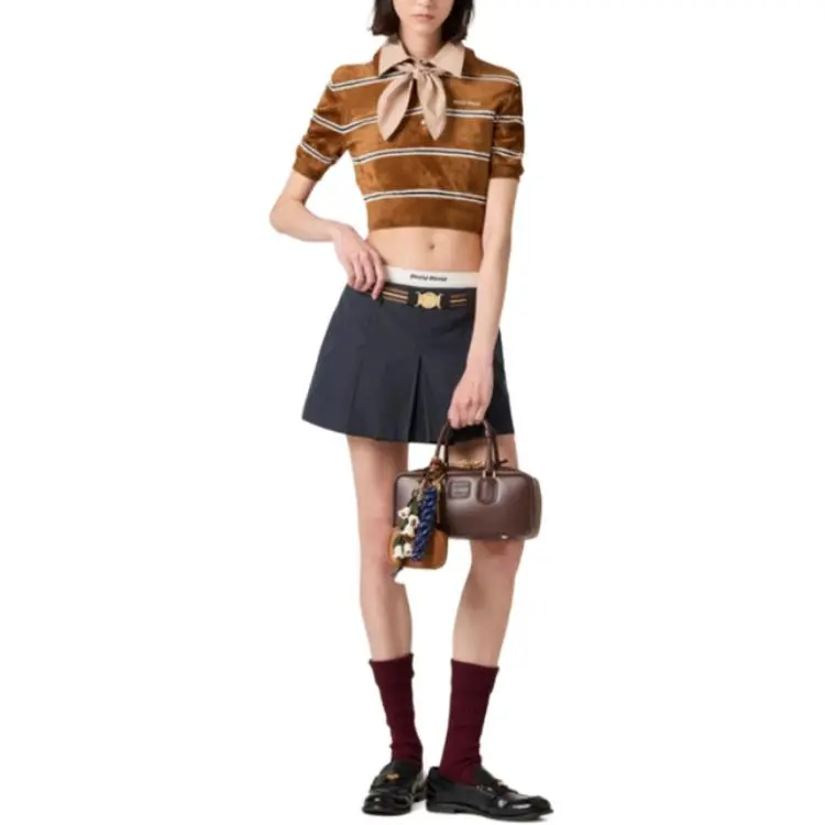MIU MIU SS25 Polo Shirt Women's Tobacco-1