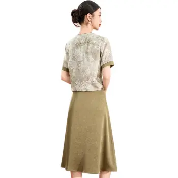 Mylan Two Piece Skirt Sets Women's Green