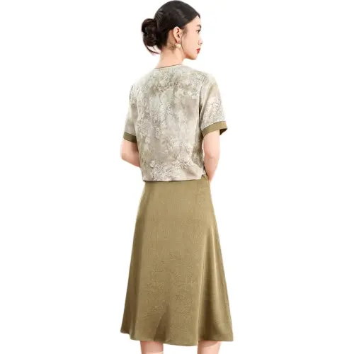 Mylan Two Piece Skirt Sets Women's Green
