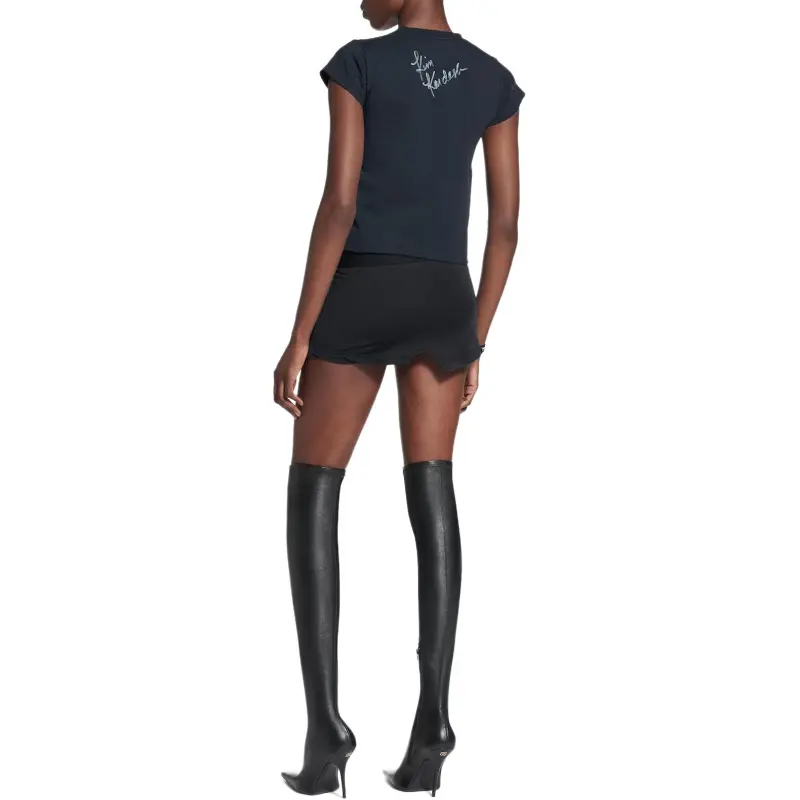 Balenciaga FW25 Casual Short Skirts Regular Fit Women's Black-3