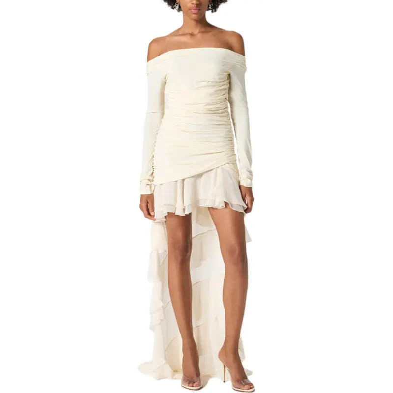 Blumarine Long Sleeved Dress Women's White-1