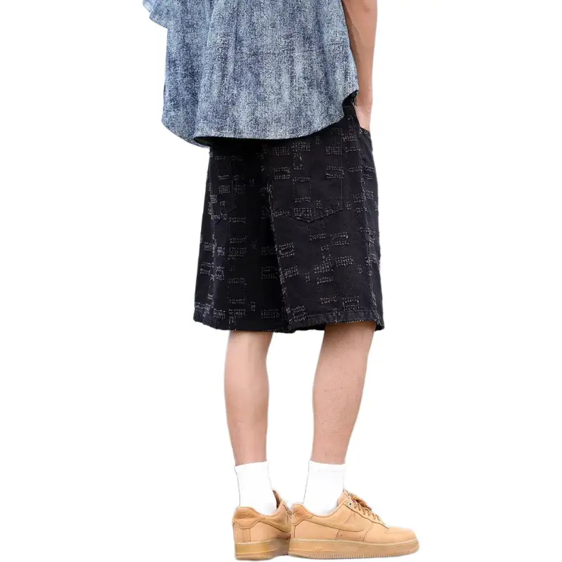 FRQ Denim Shorts Unisex Black-1