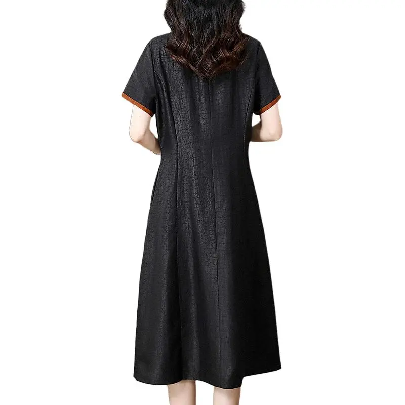 Yi Mengyuan Silk Short Sleeved Dress Women's-1